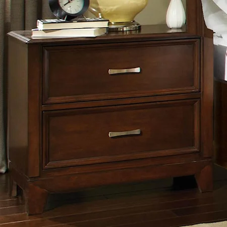 Nightstand With 2 Drawers and Frame Molding